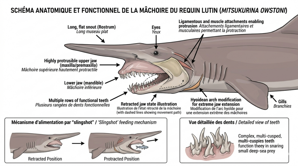 mécanisme de la mâchoire du requin lutin