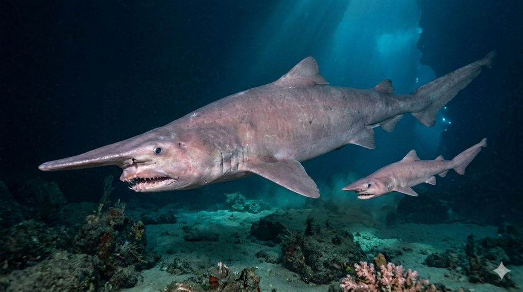 Reproduction du requin lutin : jeune individu dans son habitat abyssal